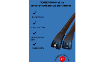 Багажник для KGM Actyon на рейлинги ECEM V2 черный