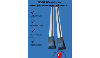 Багажник для KGM Actyon на рейлинги ECEM V2 серый